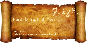 Fontányi Éva névjegykártya